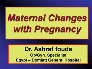 Maternal Changes with Pregnancy