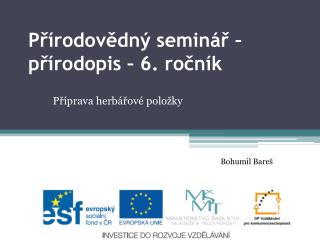 Přírodovědný seminář – přírodopis – 6. ročník