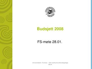 Budsjett 2008