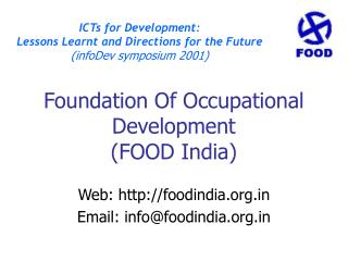 Foundation Of Occupational Development (FOOD India)