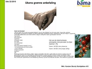 Ukens grønne anbefaling