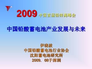 2009 中国首届铅锌高峰会 中国 铅酸蓄电池 产业发展与未来