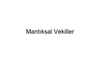 Mantıksal Vekiller