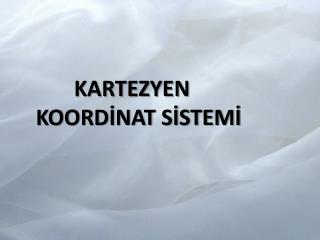 KARTEZYEN KOORDİNAT SİSTEMİ