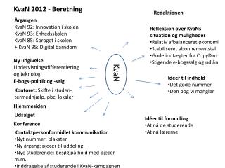 KvaN 2012 - Beretning