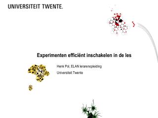 Experimenten efficiënt inschakelen in de les