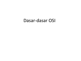 Dasar-dasar OSI