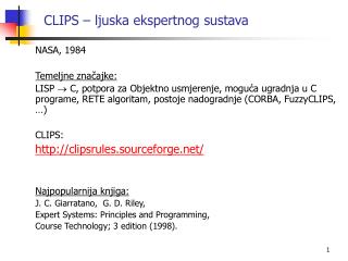 CLIPS – ljuska ekspertnog sustava