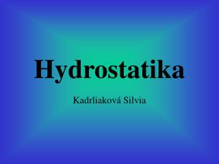 Hydrostatika