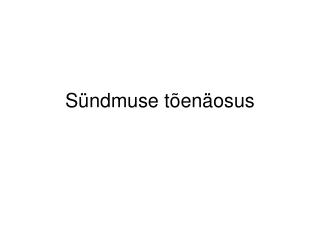 Sündmuse t õenäosus