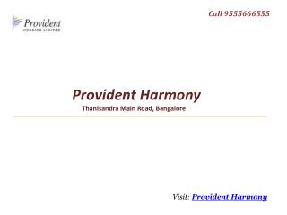 Provident Harmony Bangalore With New Scheme