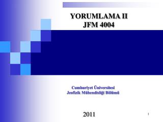 YORUMLAMA II JFM 4004