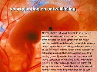 Voortplanting en ontwikkeling