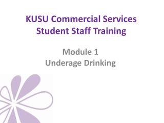 KUSU Commercial Services Student Staff Training