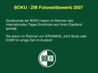 BOKU / ZIB Fotowettbewerb 2007