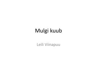 Mulgi kuub