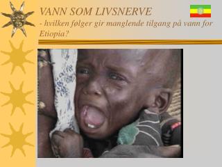 VANN SOM LIVSNERVE - hvilken følger gir manglende tilgang på vann for Etiopia?