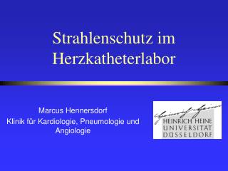 Strahlenschutz im Herzkatheterlabor