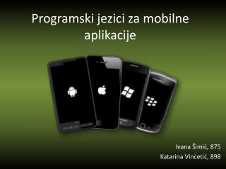 Programski jezici za mobilne aplikacije