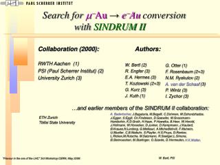 Search for m - Au → e - Au conversion 		 with SINDRUM II