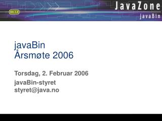 javaBin Årsmøte 2006