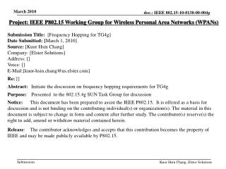 Project: IEEE P802.15 Working Group for Wireless Personal Area Networks (WPANs)