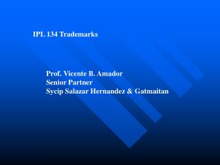 IPL 134 Trademarks