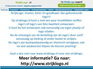 Meer informatie? Ga naar: strijklogo.nl