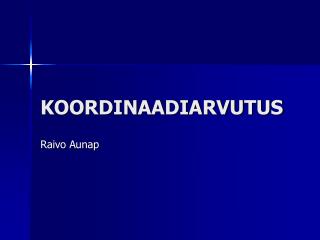KOORDINAADIARVUTUS