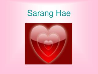 Sarang Hae