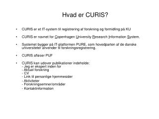 Hvad er CURIS?