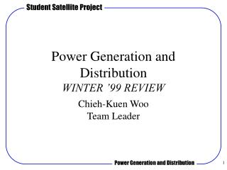 Power Generation and Distribution WINTER ’99 REVIEW