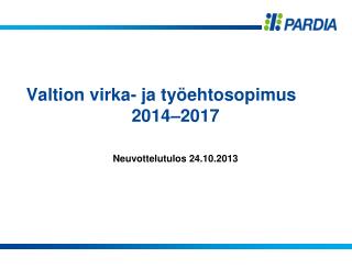 Valtion virka- ja työehtosopimus 			2014–2017