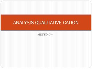 ANALYSIS QUALITATIVE CATION