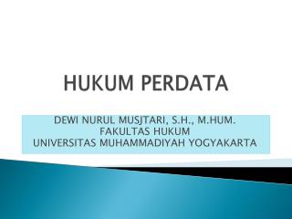 HUKUM PERDATA