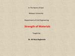 Strength of Materials