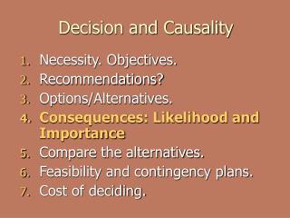 Decision and Causality