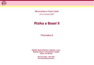 Rizika a Basel II