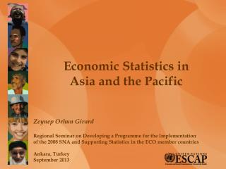 Economic Statistics in Asia and the Pacific