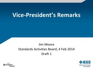 Vice-President’s Remarks