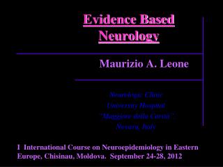 Evidence Based Neurology