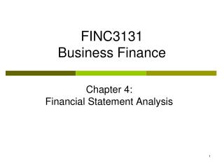 FINC3131 Business Finance