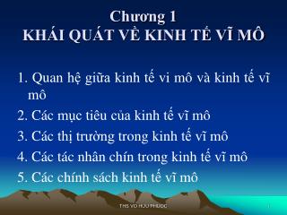 Chương 1 KHÁI QUÁT VỀ KINH TẾ VĨ MÔ