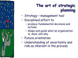 The art of strategic planning