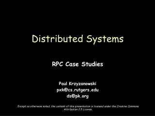 Distributed Systems