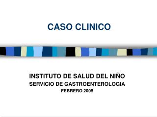 CASO CLINICO