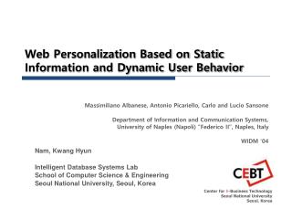 Web Personalization Based on Static Information and Dynamic User Behavior