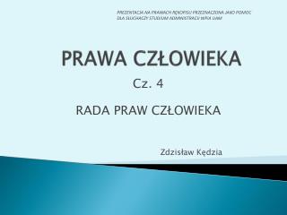 PRAWA CZŁOWIEKA