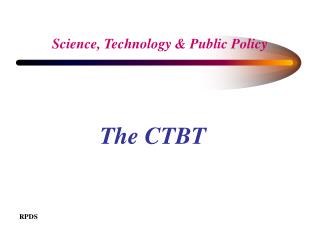 Science, Technology &amp; Public Policy