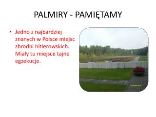 PALMIRY - PAMIĘTAMY